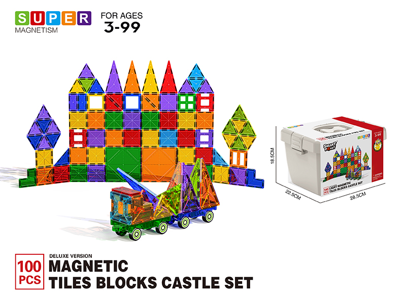 Magnetic Tiles Blocks Castle Set 100pcs