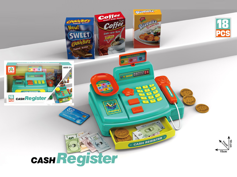 18Pcs B/O Voice Cash Register