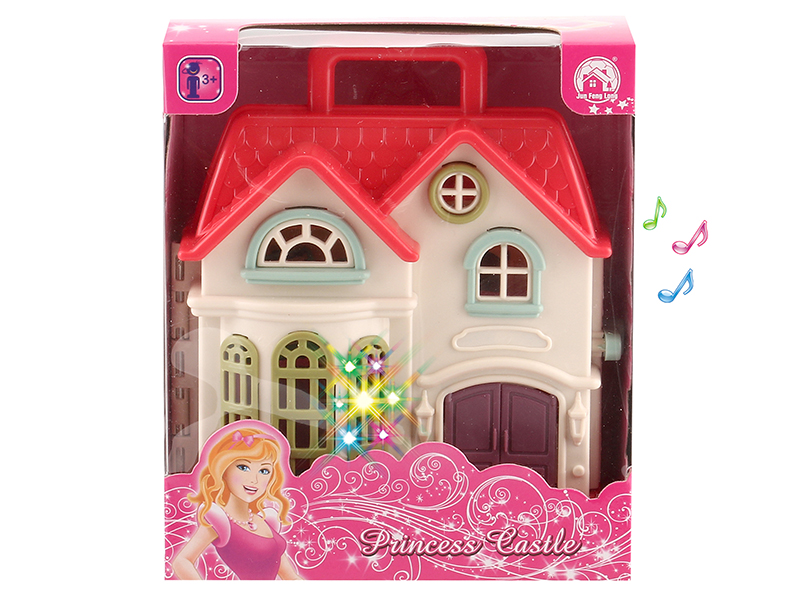 Mini Villa With Colorful Lights And Music + Furniture