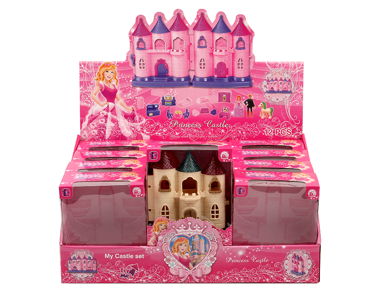 Mini Castle With Furniture(12PCS/Display Box)