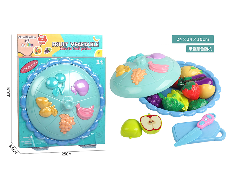 Colorful Fruit And Vegetable Platter Science Education Toy Set 12PCS