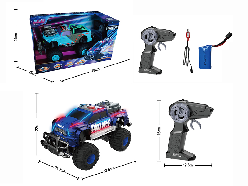 1:14 Remote Control Big Wheel Cross-Country Cold Light Car