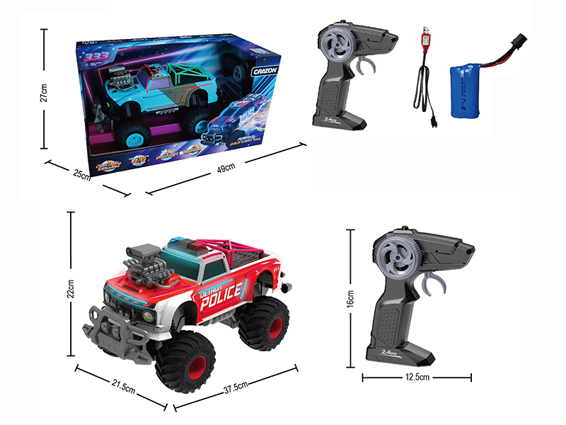 1:14 Remote Control Big Wheel Cross-Country Cold Light Car