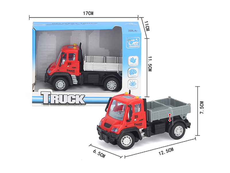 1:64 Pull Back German Transport Truck Blue