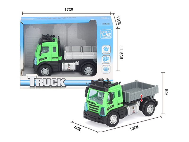 1:64 Pull Back European Transport Truck Blue