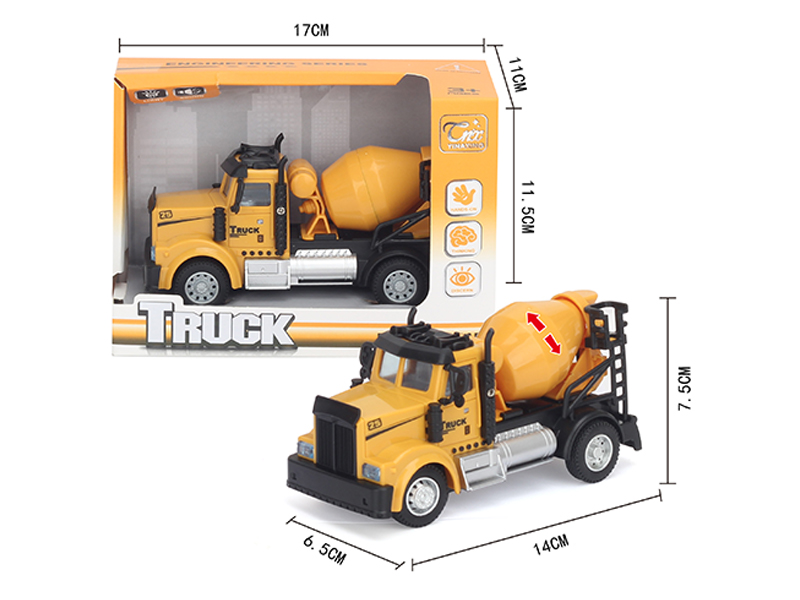 1:64 Pull Back American Mixer Truck Yellow