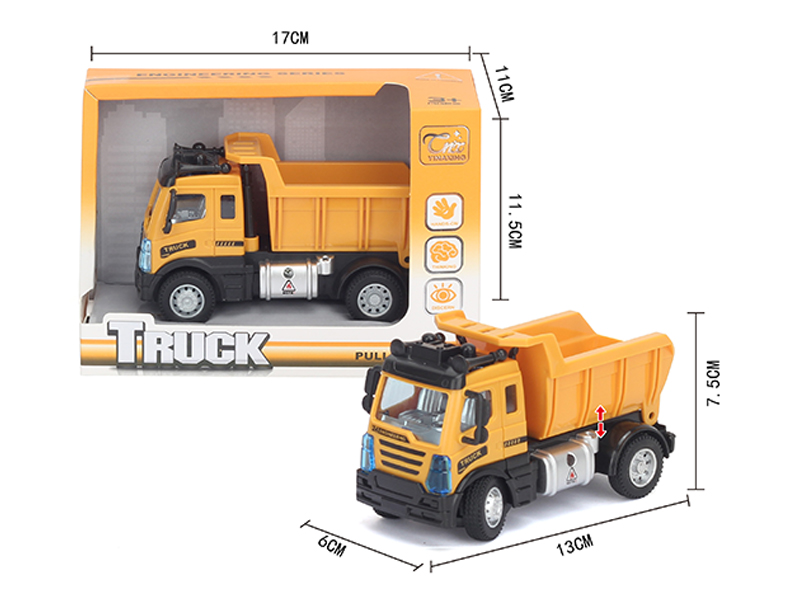 1:64 Pull Back American Engineering Tramcar Yellow