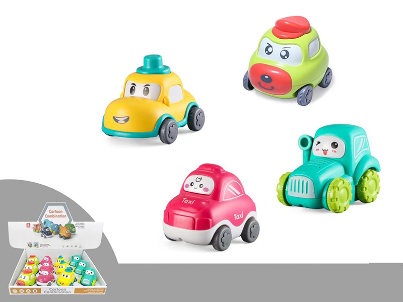 Cartoon Friction Car 12pcs