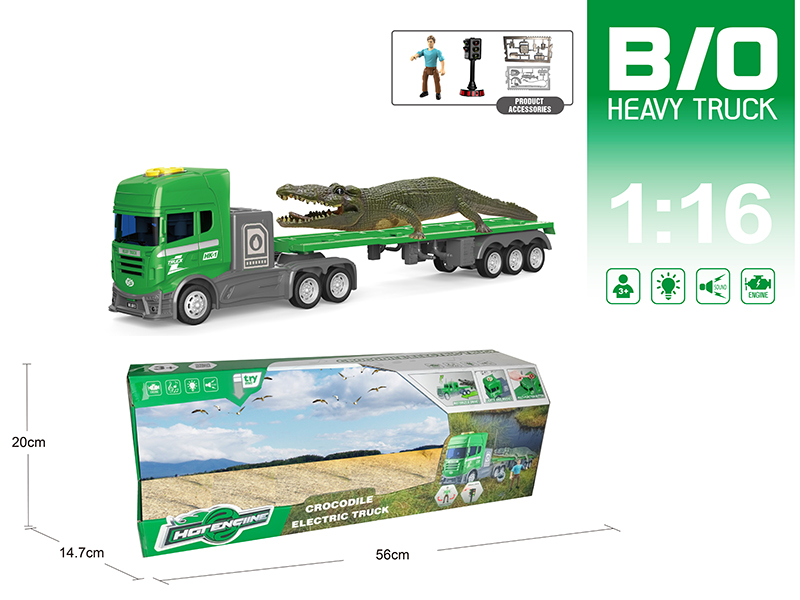 1:16 Multifunctional B/O Trailer With Sound And Light(With Scene Accessories)