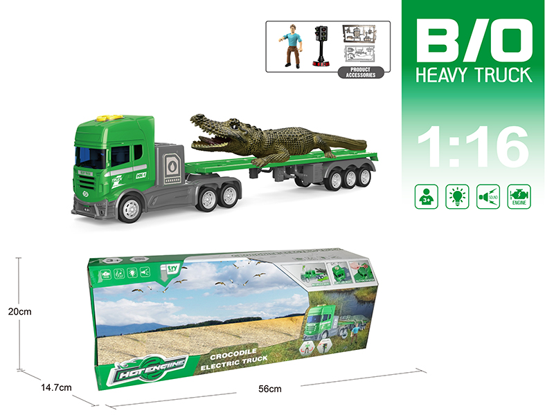 1:16 Multifunctional B/O Trailer With Sound And Light(With Scene Accessories)
