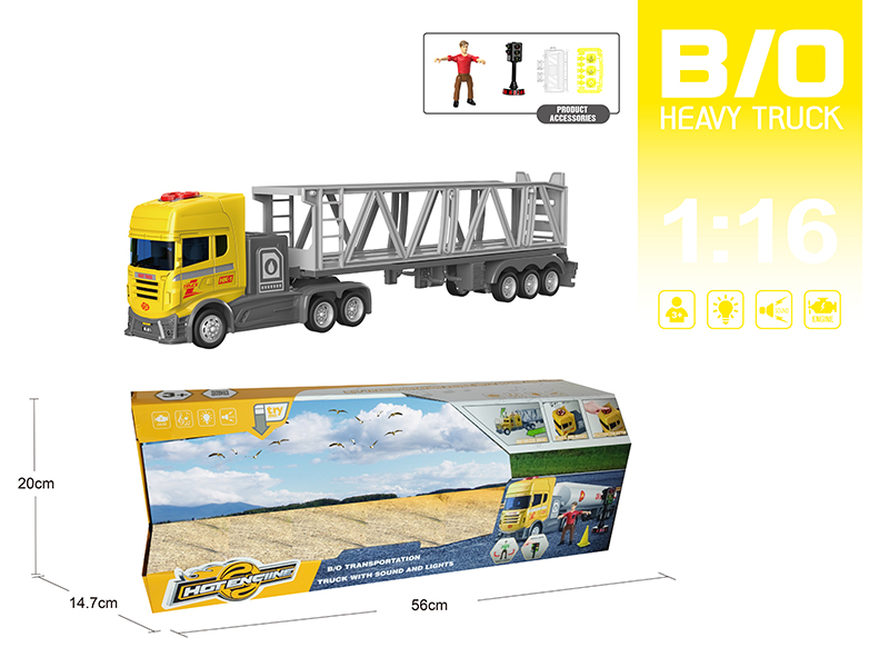 1:16 Multifunctional B/O Trailer With Sound And Light(With Scene Accessories)