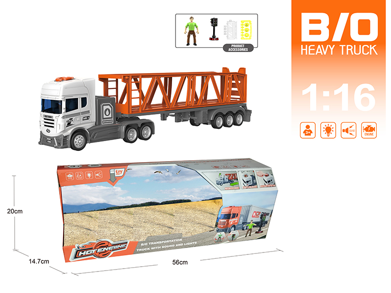 1:16 Multifunctional B/O Trailer With Sound And Light(With Scene Accessories)