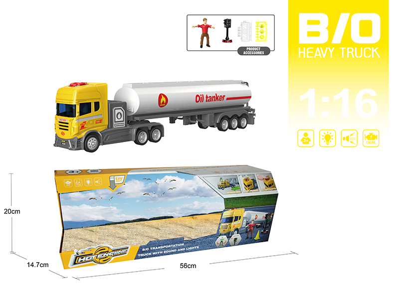 1:16 Multifunctional B/O Trailer With Sound And Light(With Scene Accessories)