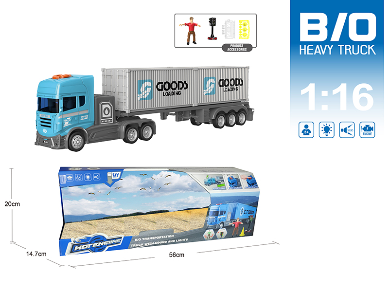1:16 Multifunctional B/O Trailer With Sound And Light(With Scene Accessories)