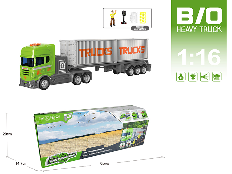 1:16 Multifunctional B/O Trailer With Sound And Light(With Scene Accessories)
