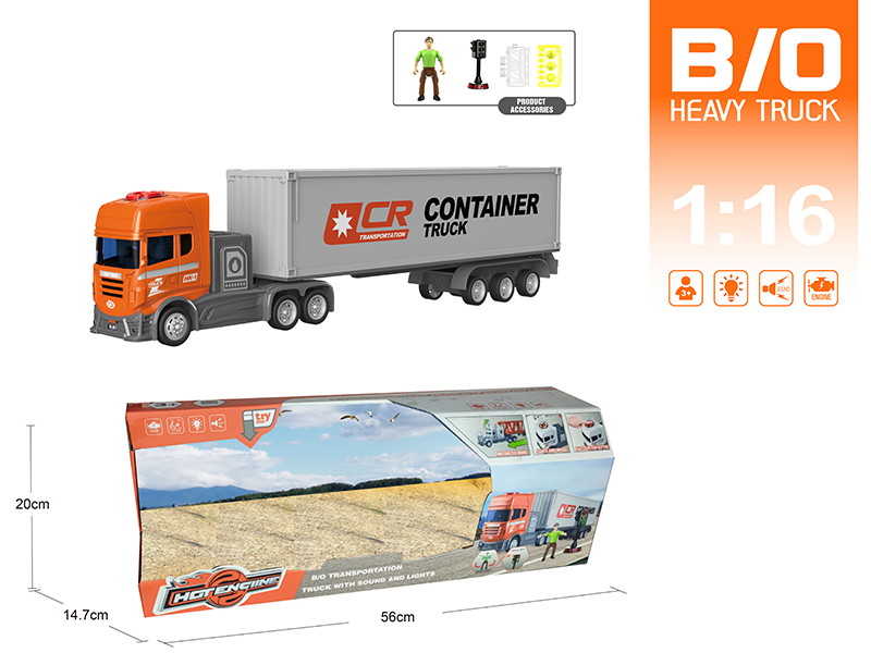 1:16 Multifunctional B/O Trailer With Sound And Light(With Scene Accessories)
