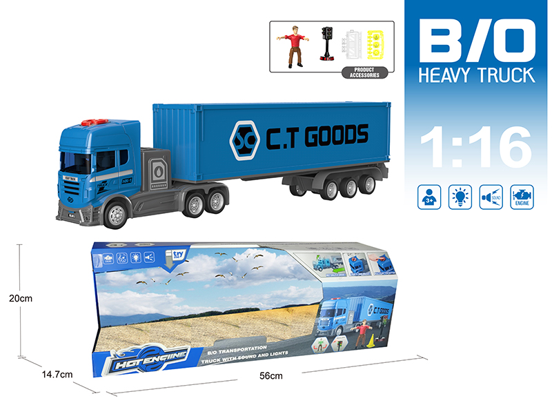 1:16 Multifunctional B/O Trailer With Sound And Light(With Scene Accessories)