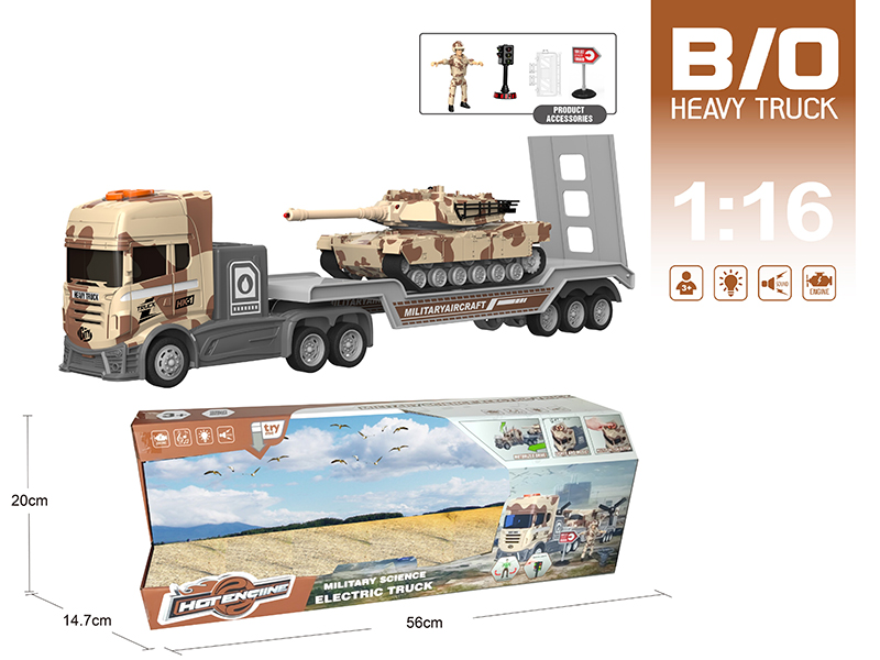 1:16 Multifunctional B/O Trailer With Sound And Light(With Scene Accessories)