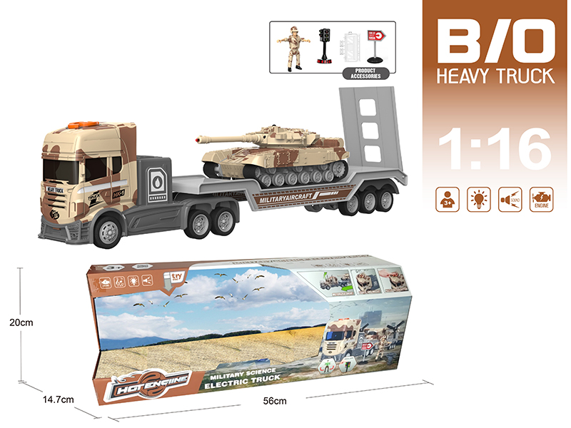 1:16 Multifunctional B/O Trailer With Sound And Light(With Scene Accessories)