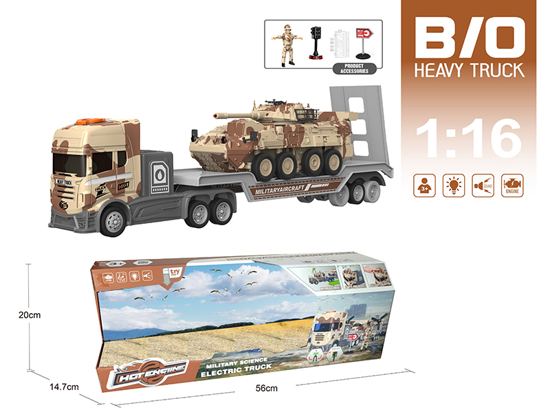 1:16 Multifunctional B/O Trailer With Sound And Light(With Scene Accessories)