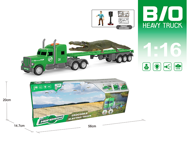 1:16 Multifunctional B/O Trailer With Sound And Light(With Scene Accessories)