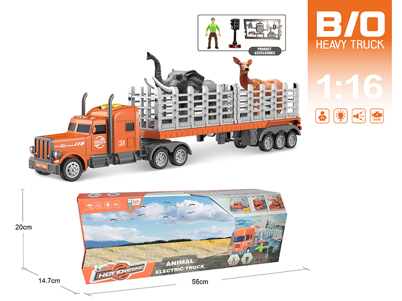1:16 Multifunctional B/O Trailer With Sound And Light(With Scene Accessories)