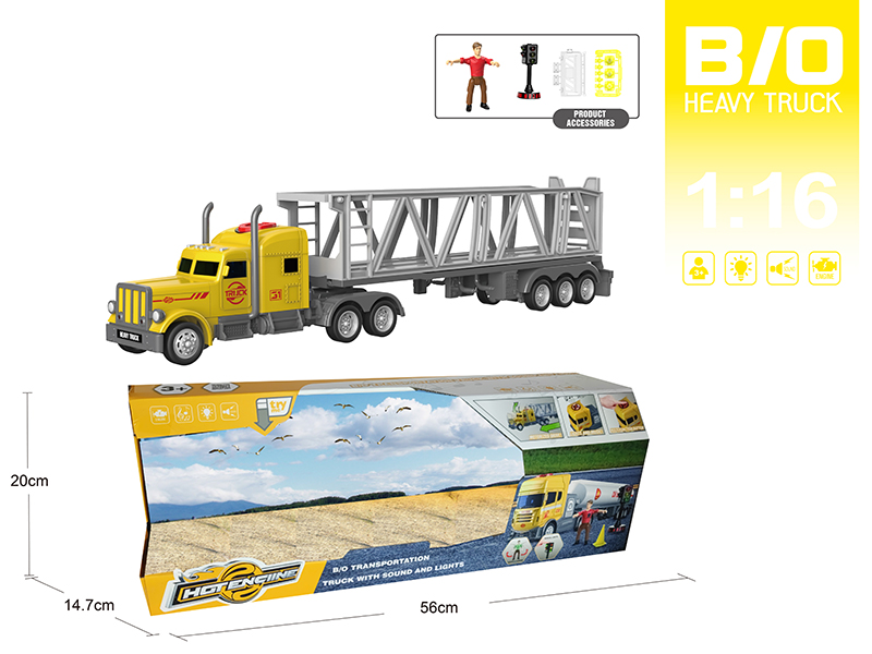 1:16 Multifunctional B/O Trailer With Sound And Light(With Scene Accessories)