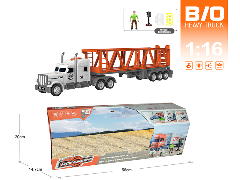1:16 Multifunctional B/O Trailer With Sound And Light(With Scene Accessories)