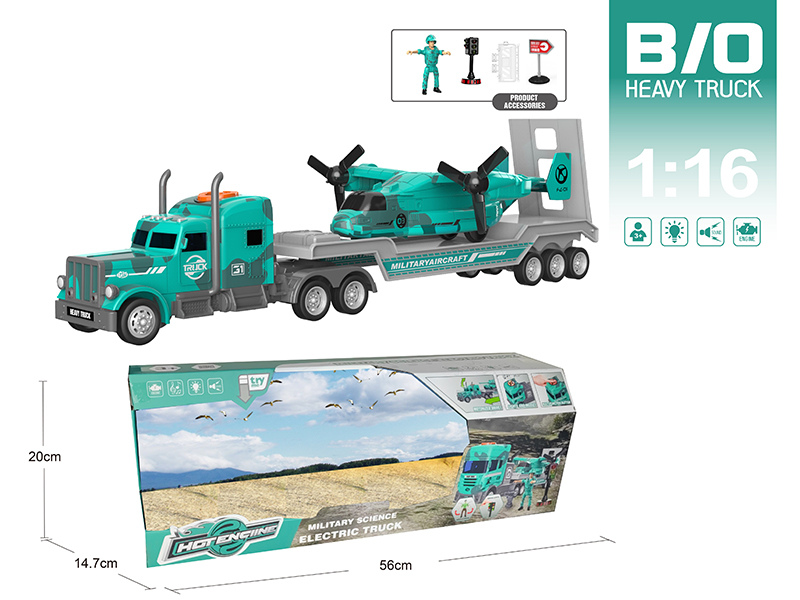 1:16 Multifunctional B/O Trailer With Sound And Light(With Scene Accessories)