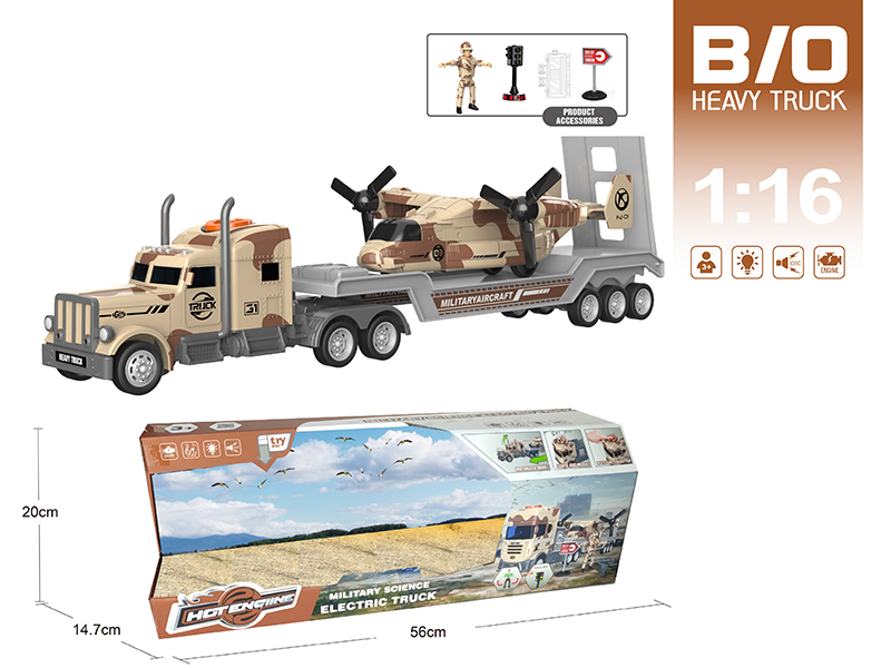 1:16 Multifunctional B/O Trailer With Sound And Light(With Scene Accessories)