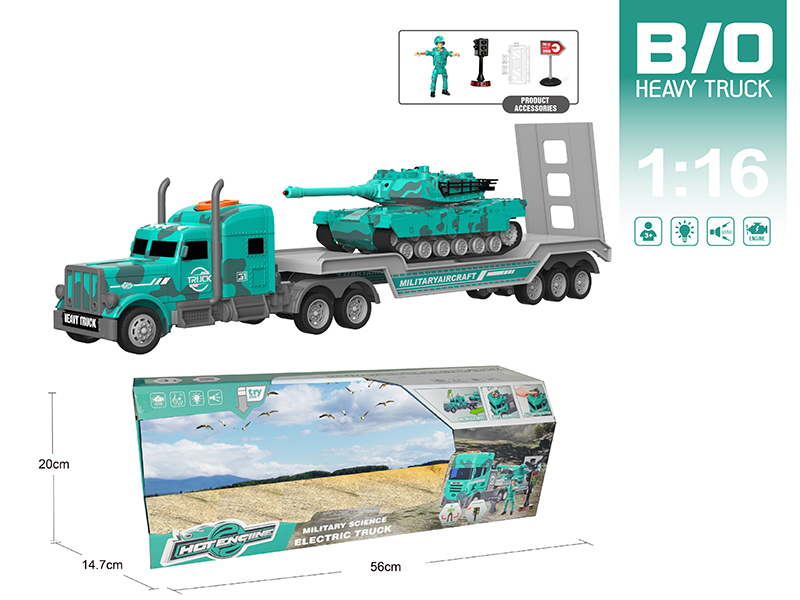 1:16 Multifunctional B/O Trailer With Sound And Light(With Scene Accessories)