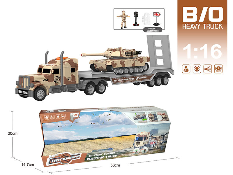 1:16 Multifunctional B/O Trailer With Sound And Light(With Scene Accessories)
