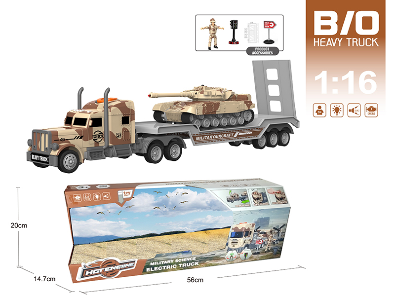 1:16 Multifunctional B/O Trailer With Sound And Light(With Scene Accessories)