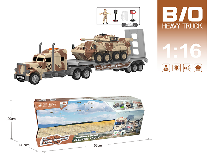 1:16 Multifunctional B/O Trailer With Sound And Light(With Scene Accessories)