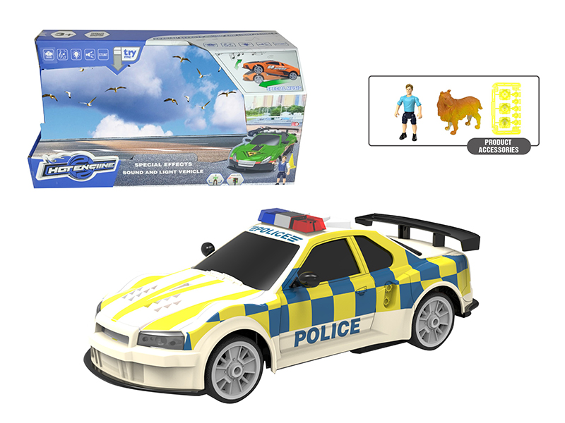 1:16 B/O Lift Police Car With Sound And Light(With Scene Accessories)