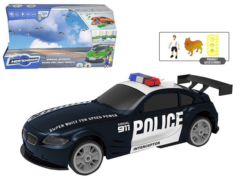 1:16 B/O Lift Police Car With Sound And Light(With Scene Accessories)