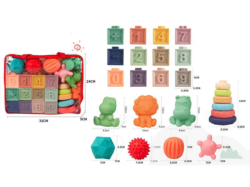 24PCS Vinyl Bathroom Toys