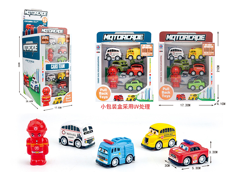 Pull Back City Car 12pcs/Display Box