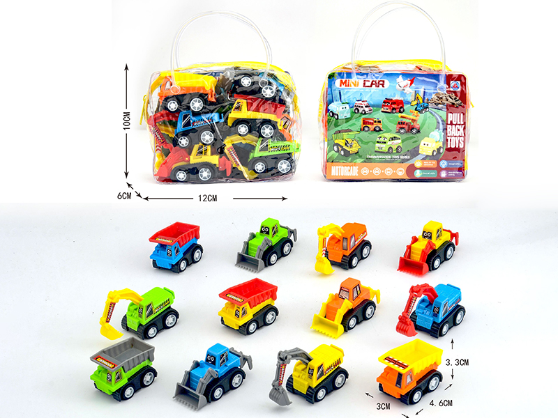 Pull Back Engineering Truck 12pcs