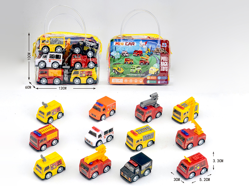 Pull Back Fire Engine 12pcs