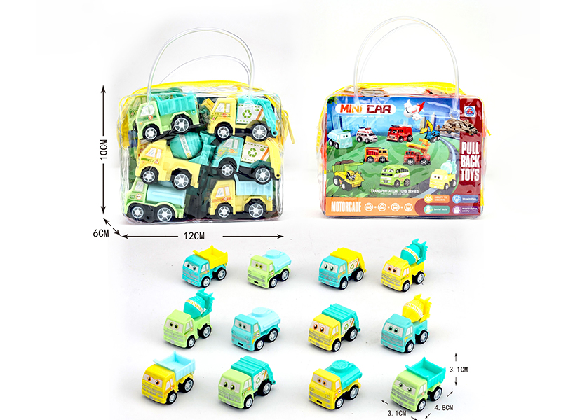 Pull Back Engineering Truck 12pcs