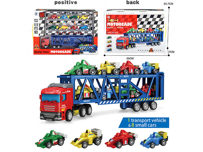 1 Slide Transport Vehicle + 8 Pull Back Equation Car
