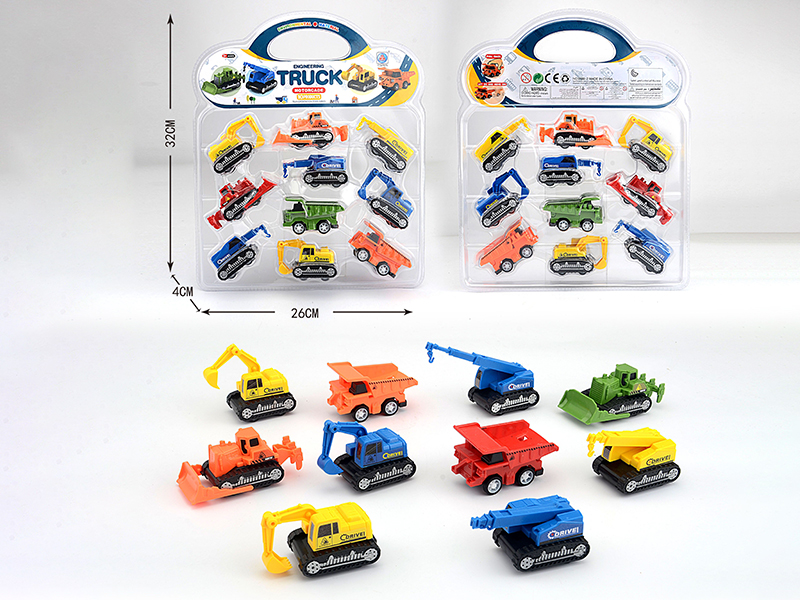 Pull Back Engineering Truck 10pcs