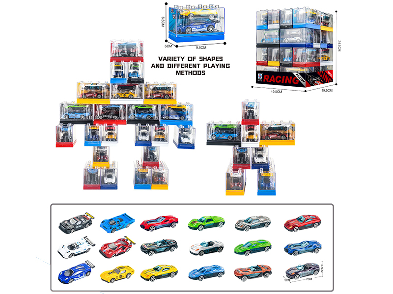 Slide Alloy Racing Car 2pcs(32PCS/Display Box)