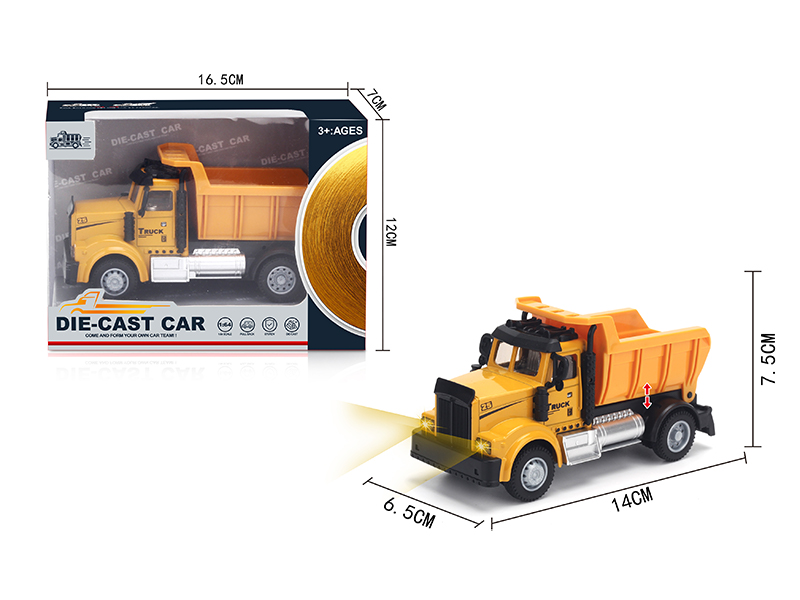 1:64 Pull Back American Alloy Engineering Tramcar Yellow