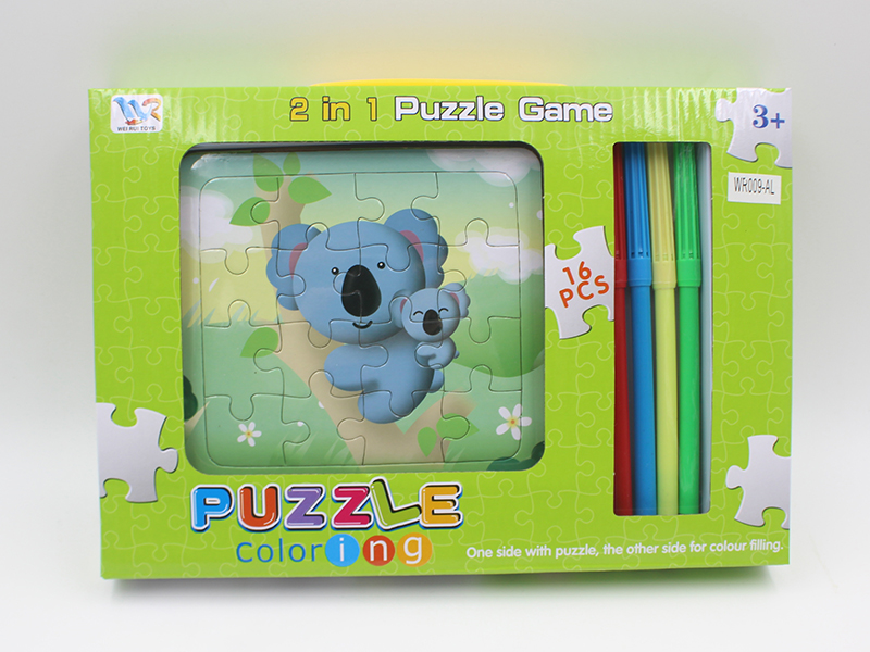 Painting Puzzle (Koala),6 Puzzles + 4 Colors Pen