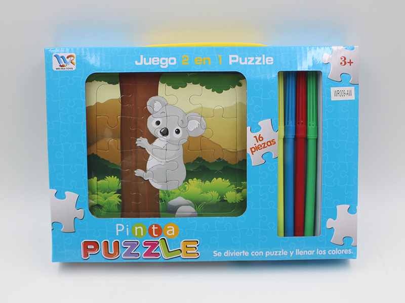 Painting Puzzle (Koala),6 Puzzles + 4 Colors Pen