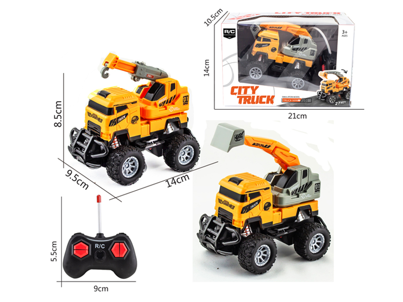 1:43 4Ch R/C 27Mhz Engineering Vehicle With Light (Without Electricity)