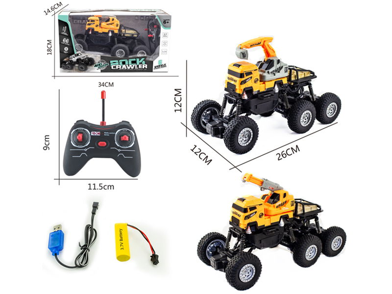 1:16 R/C 4Ch 4Wd 27Mhz Six-Wheel Engineering Vehicle (Including Electricity)