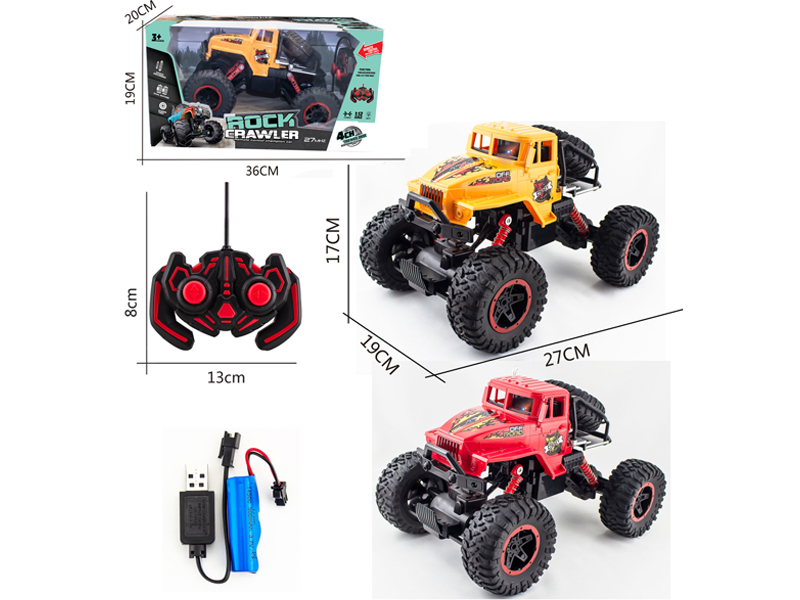 1:12 R/C 4Ch 27Mhz Pad Printing Off-Road Vehicle With Light (Including Electricity)